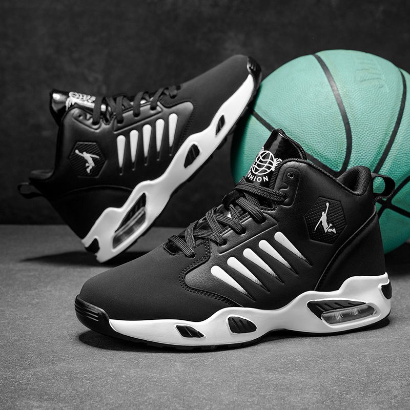 Miniatura: Men's High-Top Basketball Shoes Feature a Breathable Mesh Design for Maximum Com