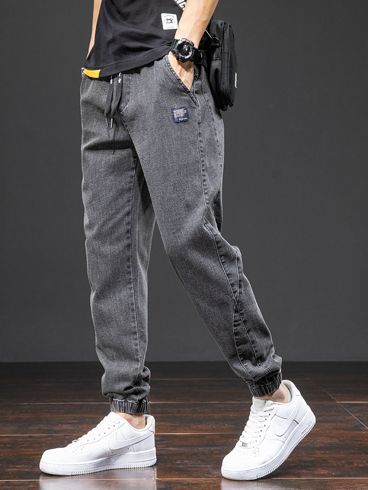 Miniatura: Spring Summer Black Blue Cargo Jeans Men Streetwear Denim Jogger Pants Men Baggy