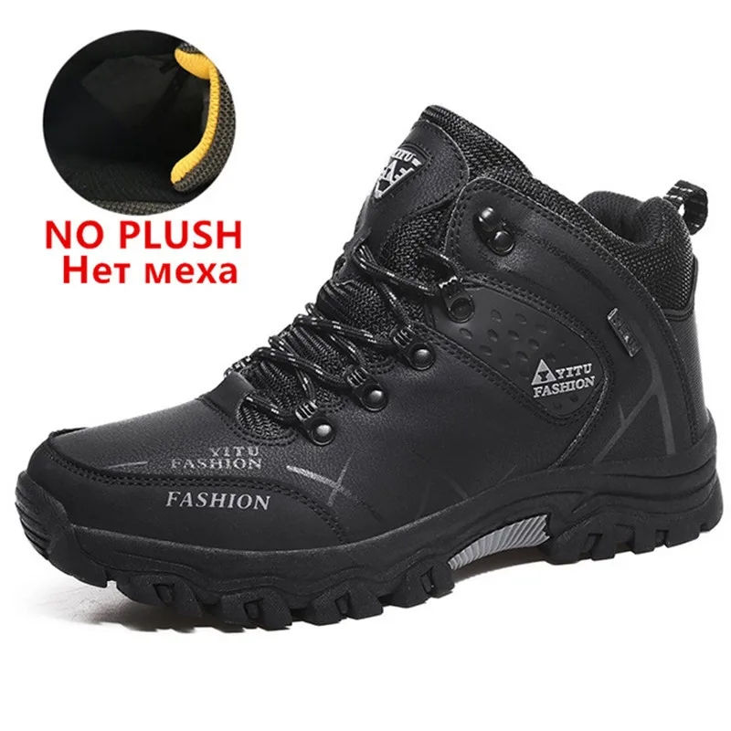 Miniatura: Brand Men Winter Snow Boots Waterproof Leather Sneakers Super  Warm Men's Boots 