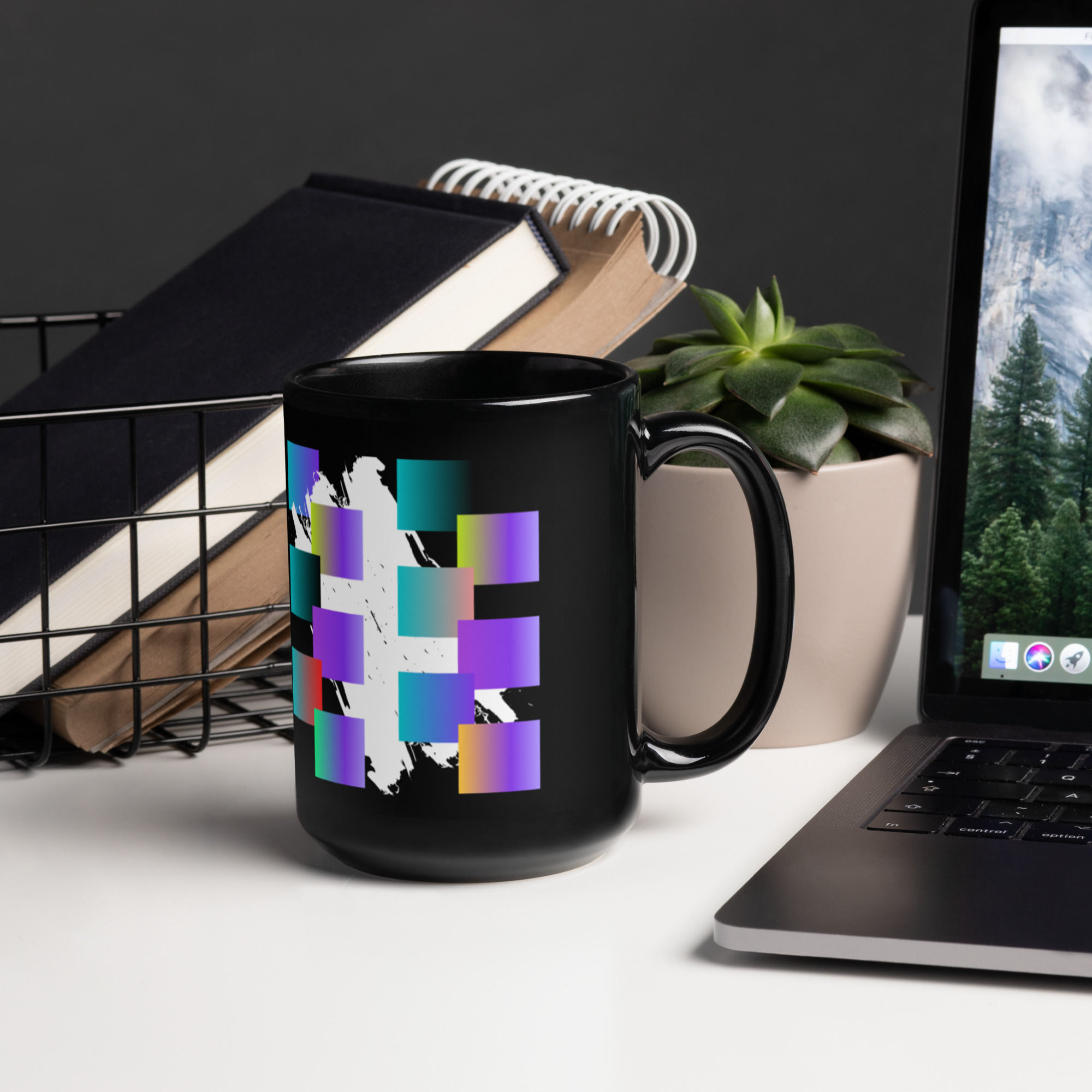 Ambient Shape Mood - Black Glossy Mug