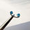 Miniatura: Argollas piercing tipo herradura con circones colores de Titanio ASTM F136