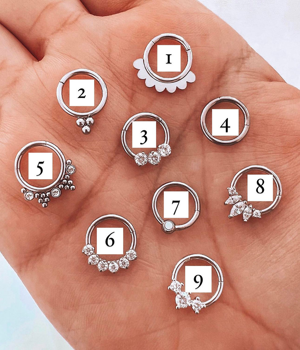 Miniatura: Argollas piercing clicker circones - lisas- diseños de Acero Quirúrgico