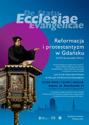 Spotkanie promujące książkę "De Statu Ecclesiae Evangelicae. Reformacja i protestantyzm w Gdańsku" - 22.09.2026, Sopot