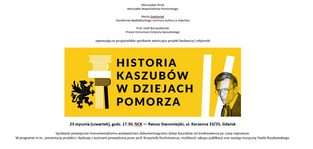 Promocja "Historii Kaszubów w dziejach Pomorza", NCK, 23.01, 17:30