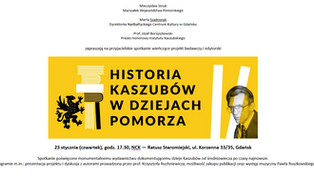Promocja "Historii Kaszubów w dziejach Pomorza", NCK, 23.01, 17:30