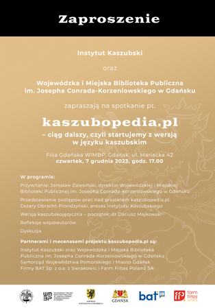 Kaszubopedia.pl - ciąg dalszy... Spotkanie 07.12.2023 r.