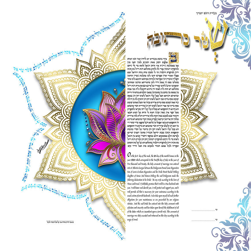 Gold mandala with lotus - KT1129