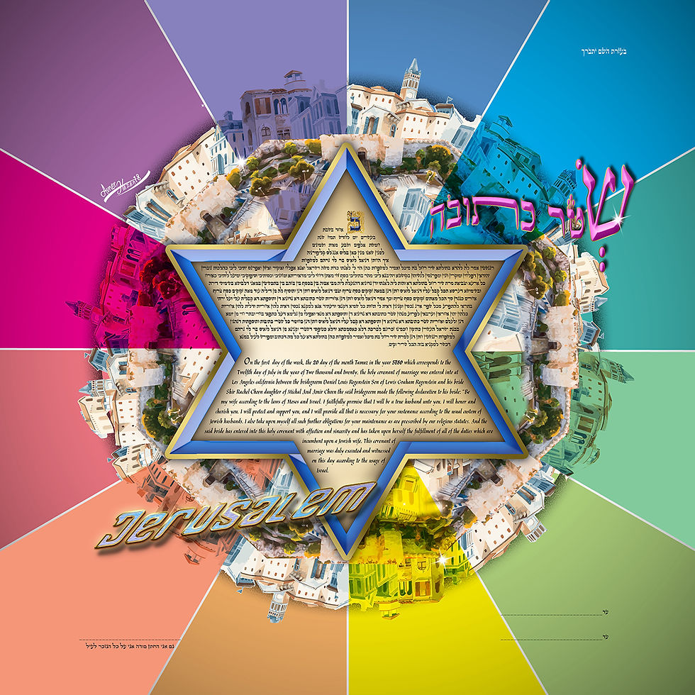 JERUSALEM around star of DAVID - KT1135
