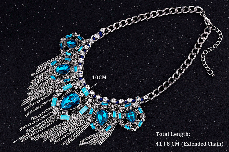 Thumbnail: Retro Heart Crystal Statement Necklaces