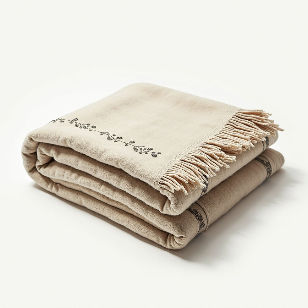 Embroidered Wool Blanket