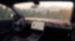 Tesla interior with custom automotive accessories dash covers