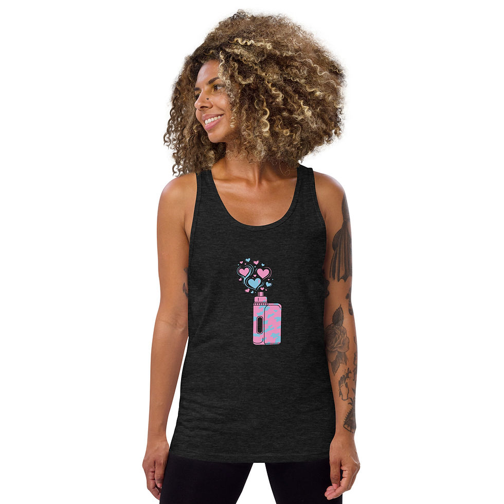 Thumbnail: Multi Camo Love Toke Unisex Tank Top