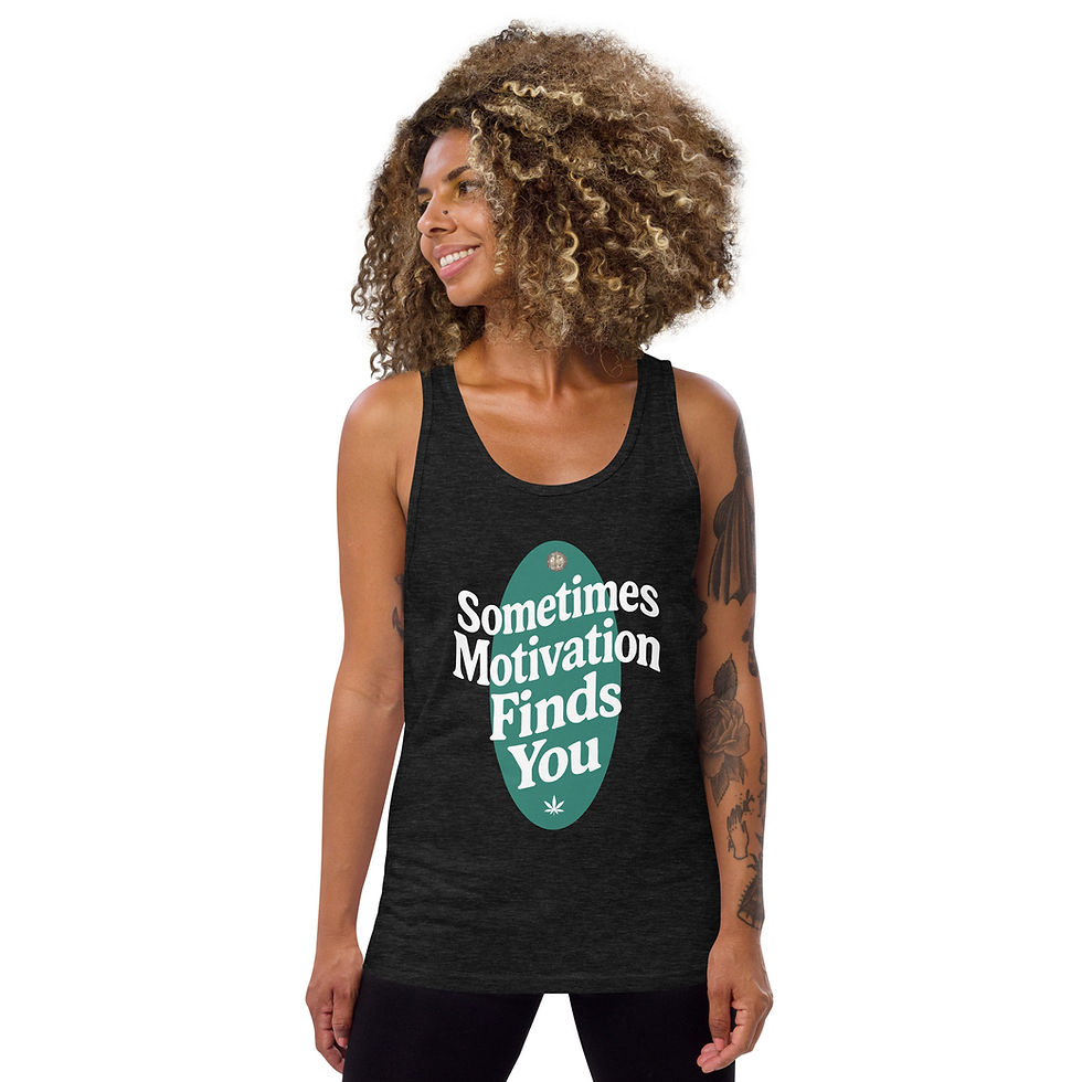 Thumbnail: Sometimes Motivation Finds You Unisex Tank Top