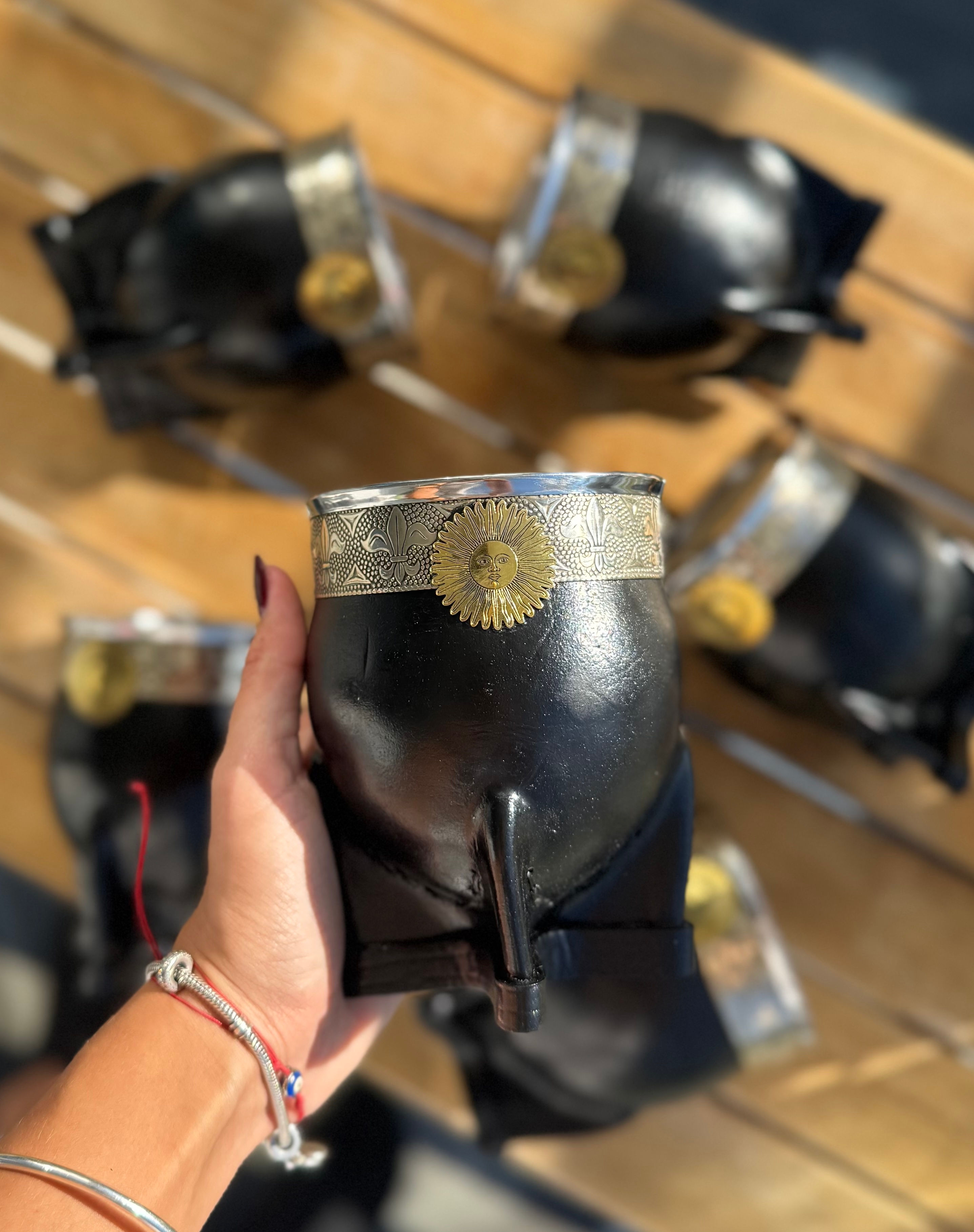 Mate Calabaza Con Dije del Sol 