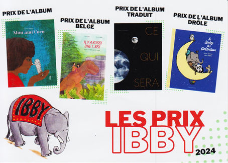 Les lauréats des 4 prix IBBY Belgique francophone 2024
