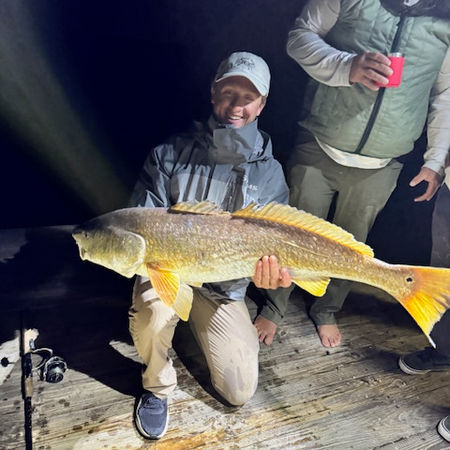 night time red fishing