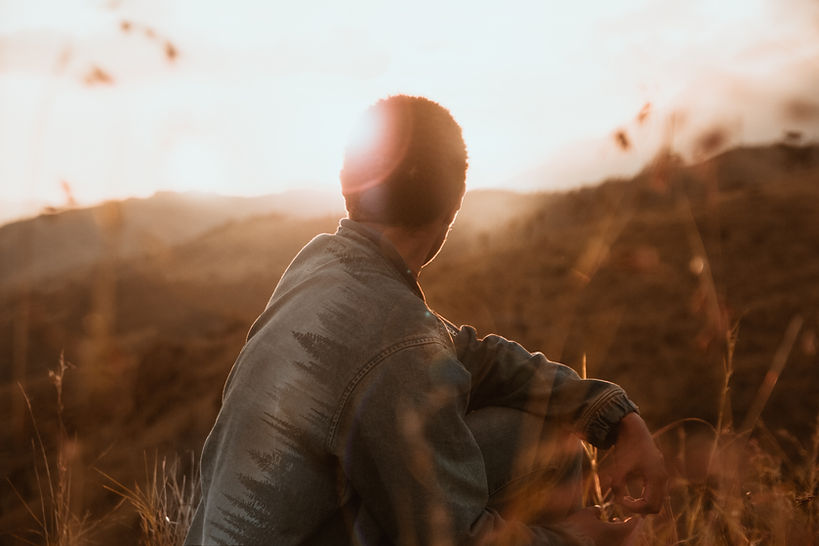 Person Watching Sunset