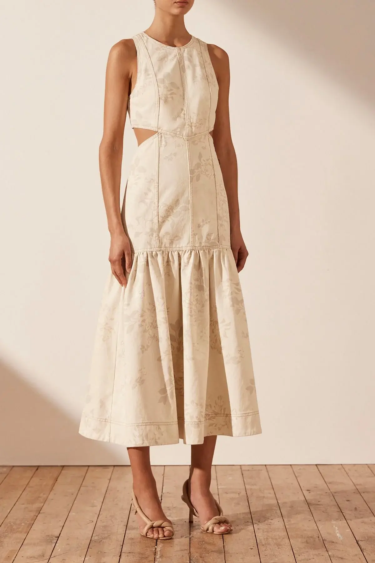 Shona Joy - Monica Panelled Cut Out Midi Dress