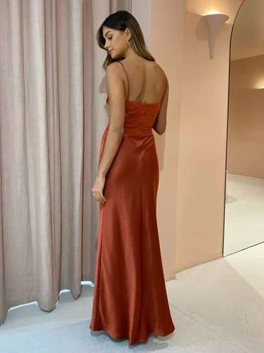 chinese dress ladies Bec & Bridge Nadia Twist Maxi Dress in Auburn