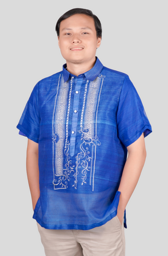 polo barong blue