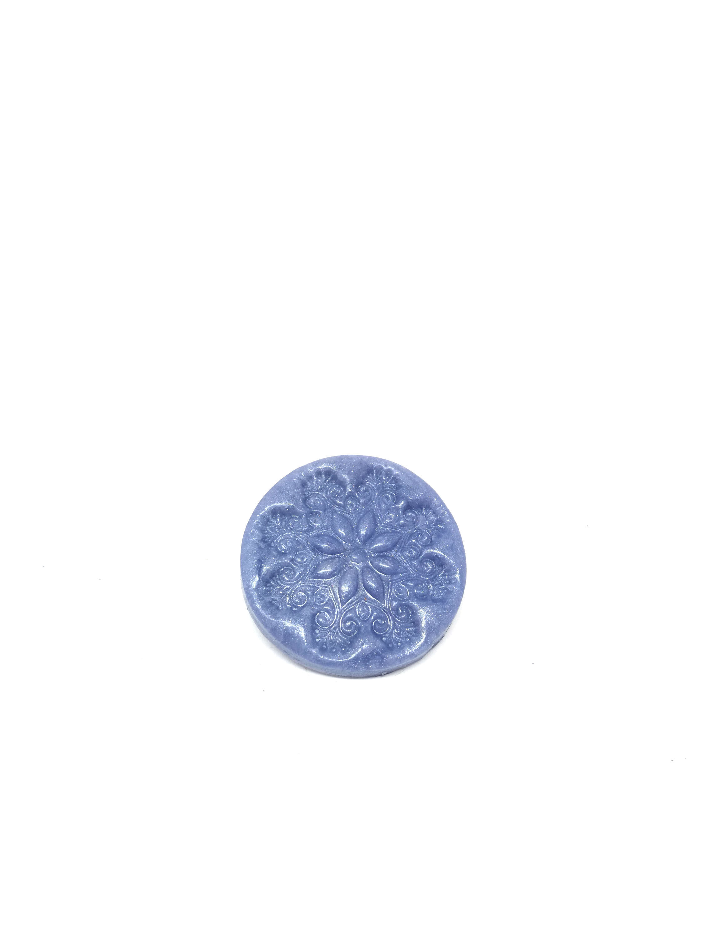 Blau_Glänzende_Ornament - Brosche