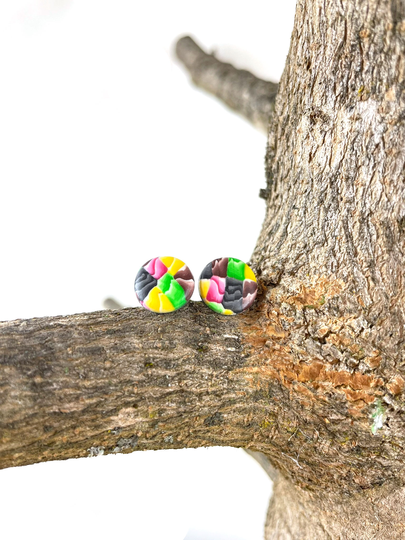 Bunte Patchwork Ohrstecker