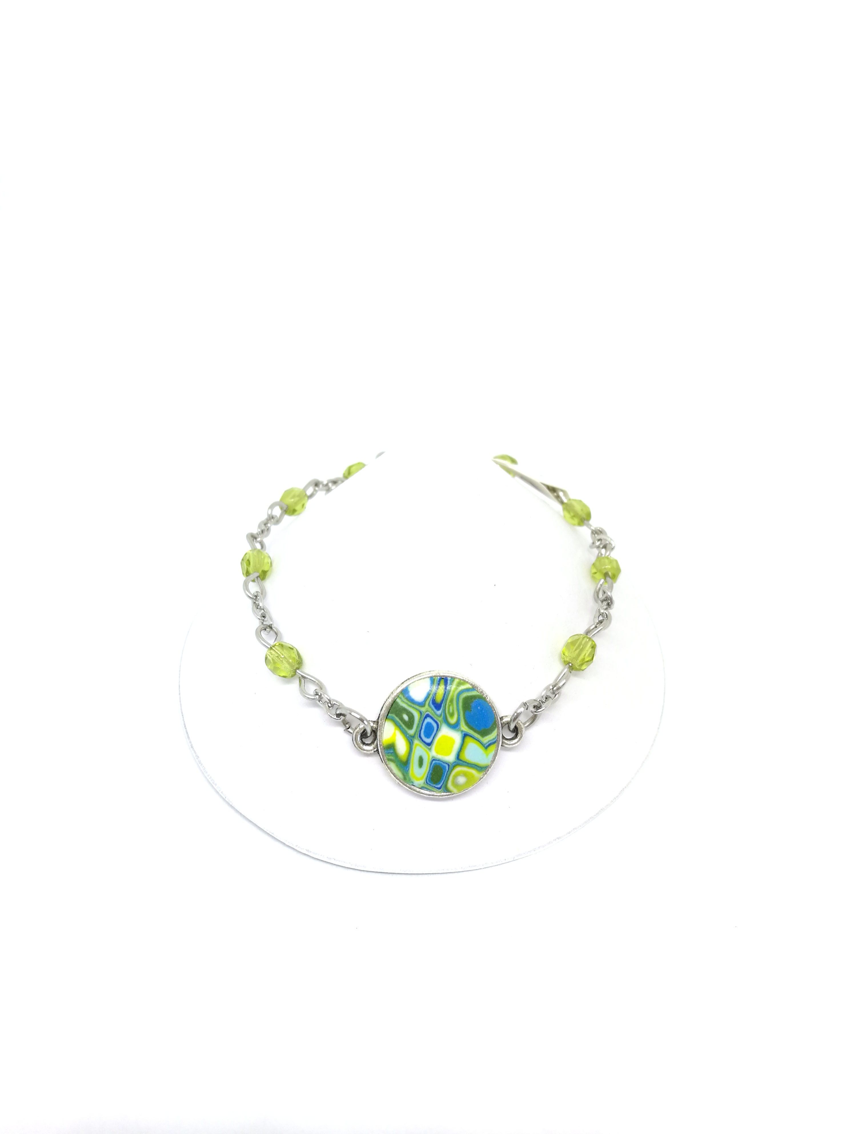 Grünes_Basic_Cabochon - Armband