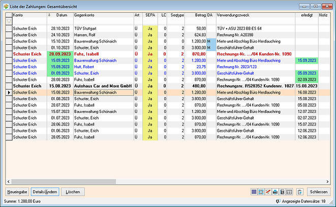 ezBank - Zahlungen_Liste