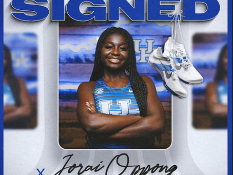 track and field athlete posing