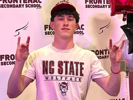 Wyatt Lee posing at commitment event