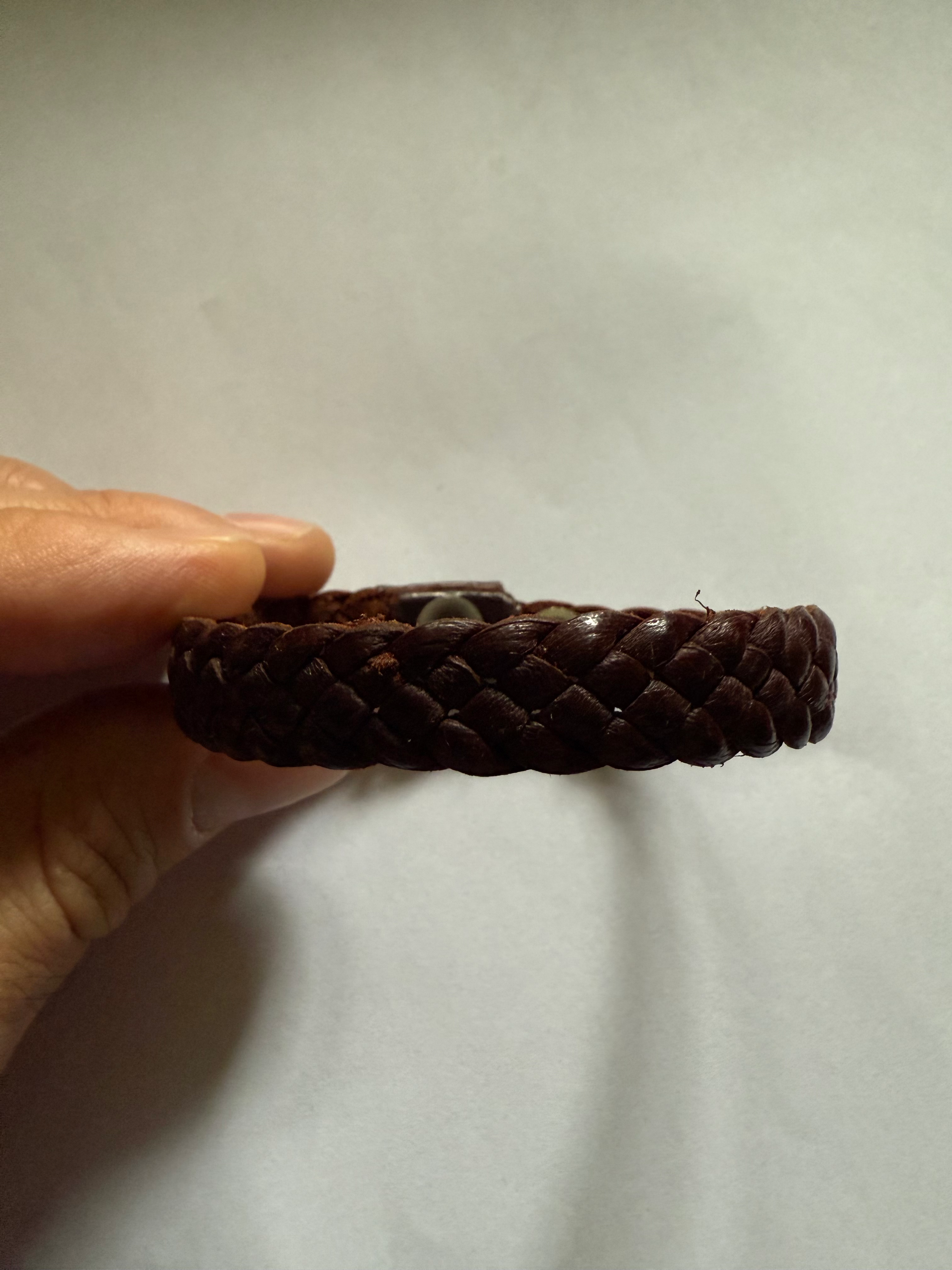 Bracelet Leather Braided Wide