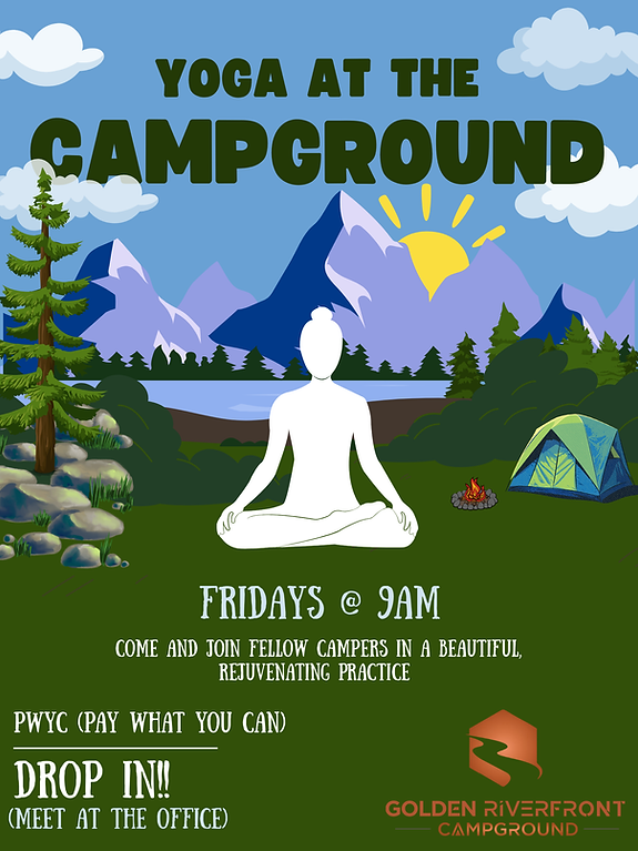 Green Blue Illustrative Scenery Let's Go Camping Poster.png