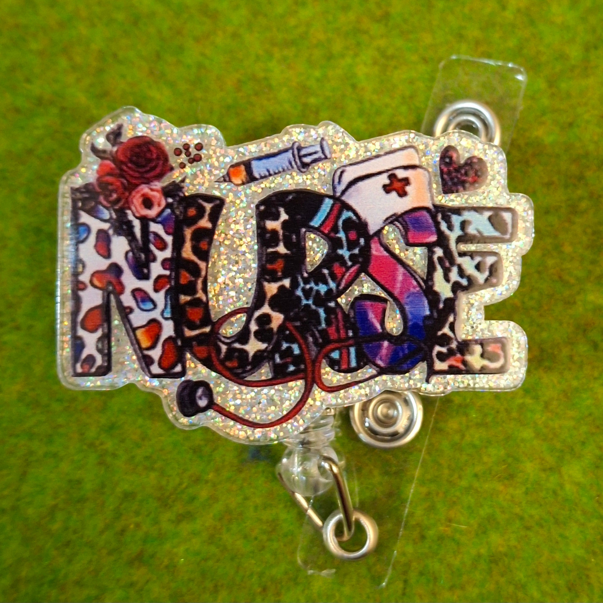 Nurse Animal Print Badge Pull