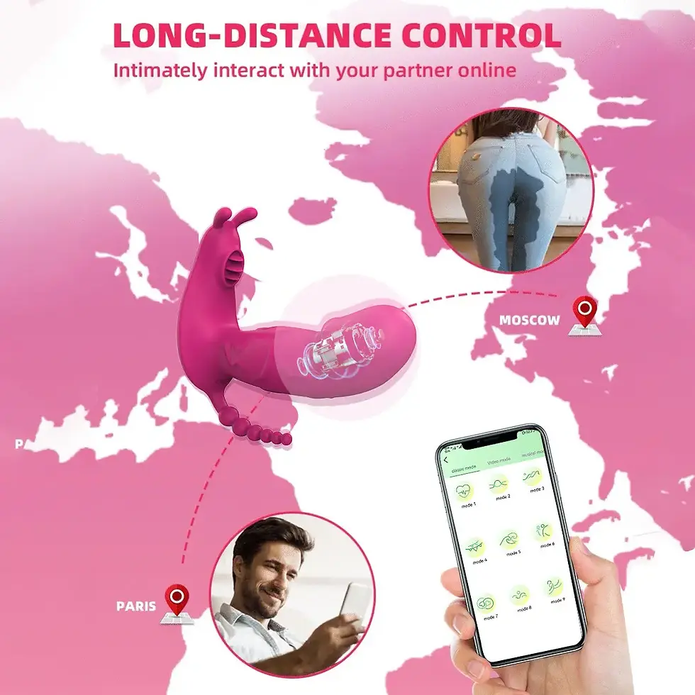 Thumbnail: 3 in 1 Wearable Vibrator with Beads, Licking & Powerful Vibrations clit Stimulat