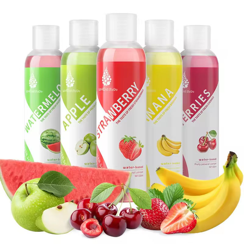 Fruit Flavored Body Lubricant Cherry Strawberry Water Moisturizing and Smooth Ea