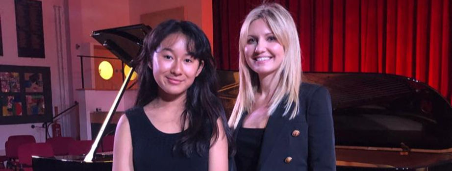 Meilinda with Steinway Artist Benelli-Mo