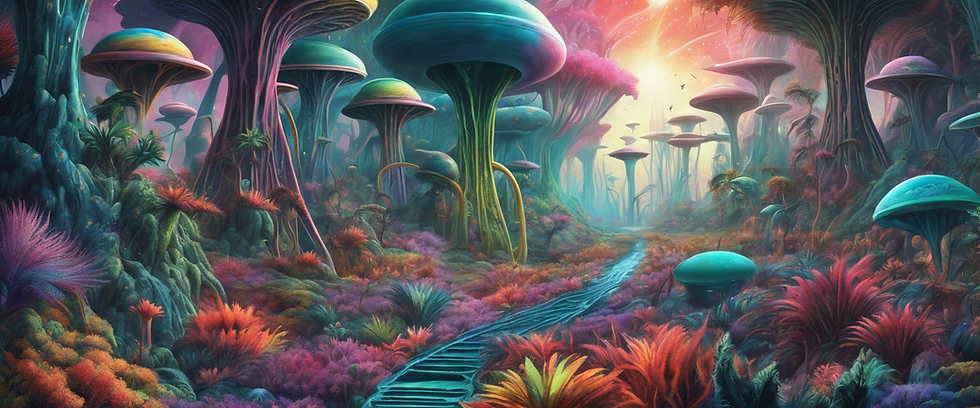 How can you create landscape views of an "Alien Planet" with A.I.