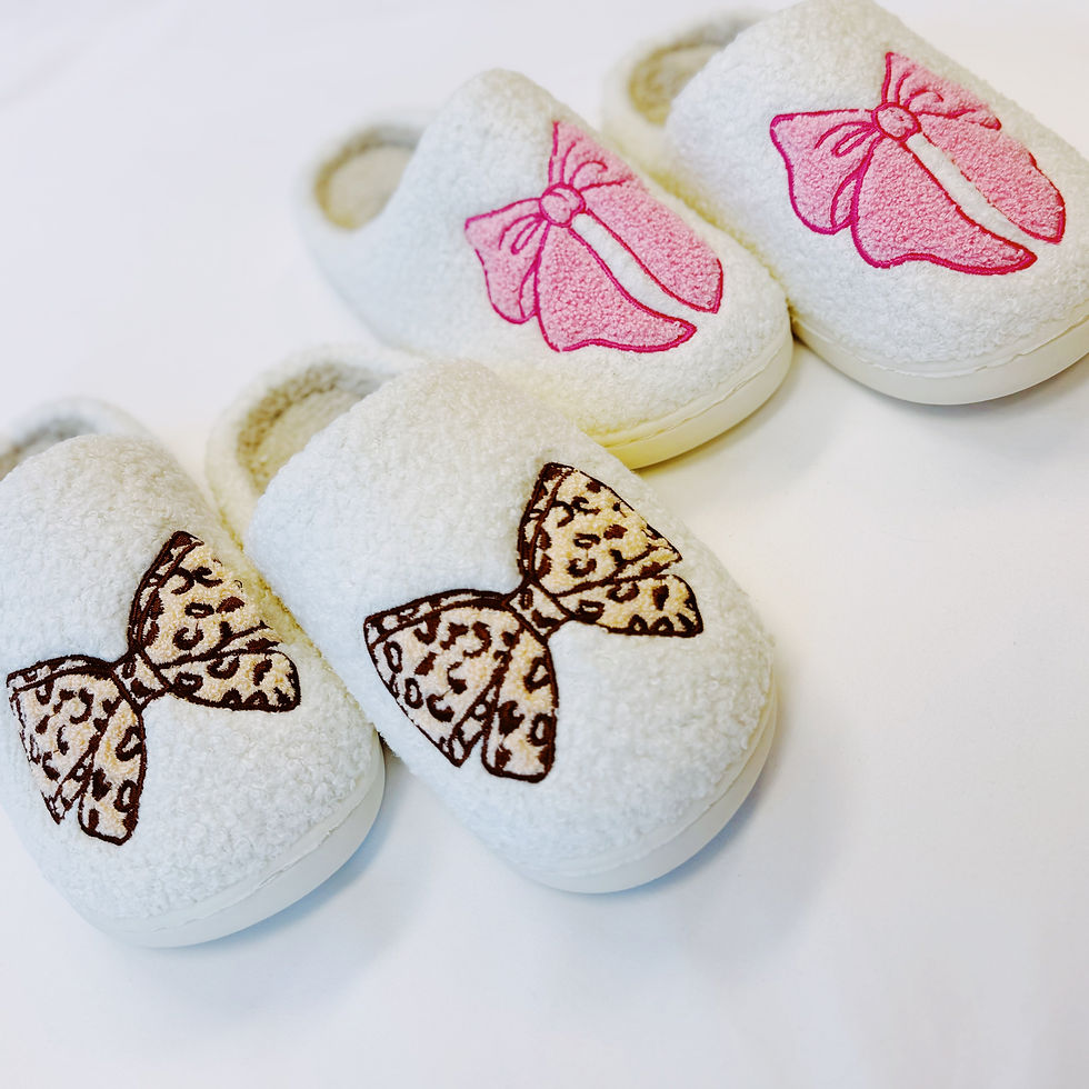 Thumbnail: Emily Bow Cozy Lounge Slippers