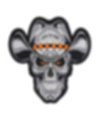 Thumbnail: CometCloud® Cowboy Skull Unisex Iron On Patch