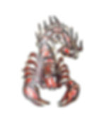 Thumbnail: CometCloud® Flaming Scorpio Unisex Iron On Patch