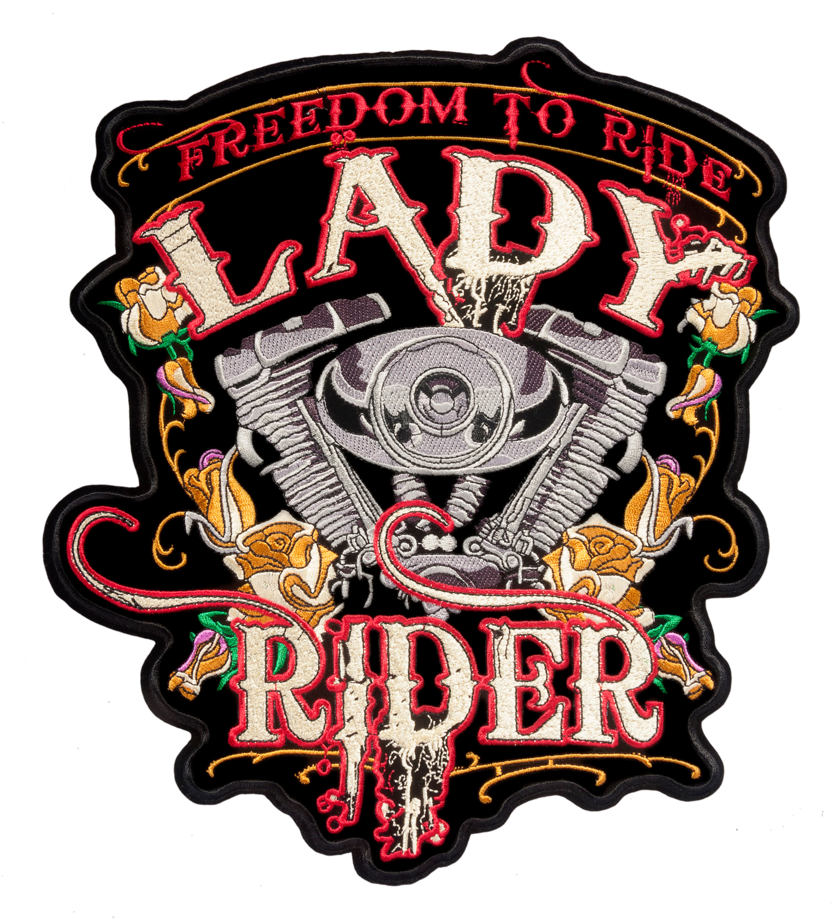 CometCloud® Lady Rider Freedom To Ride Unisex Iron On Patch