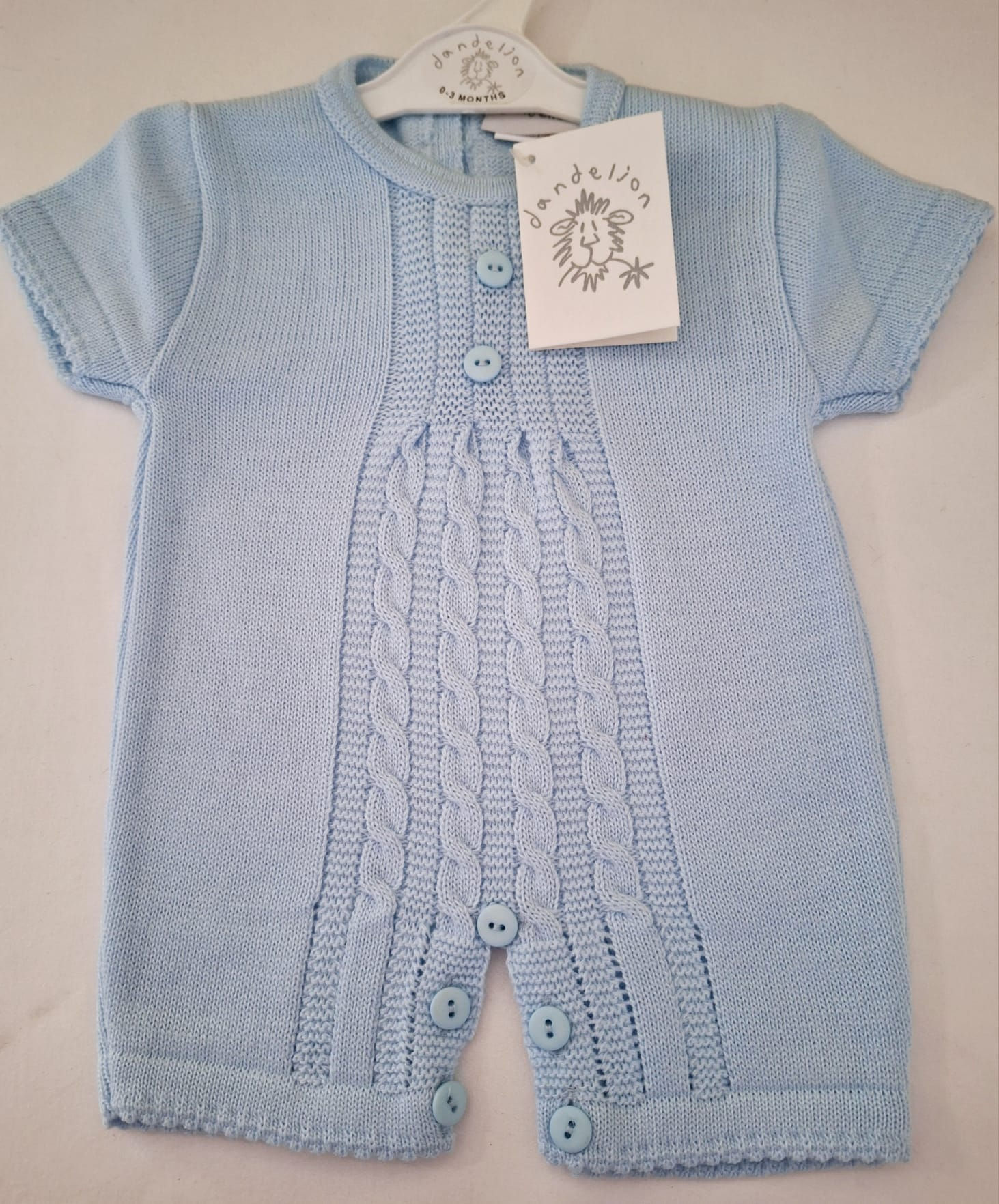 0191   Dandelion (0-3 Month) Baby Blue Romper