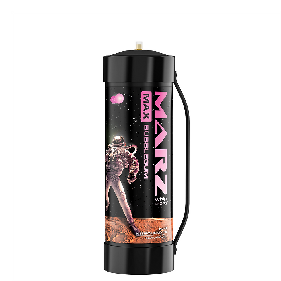 BUBBLE GUM 3.3 LITER / 2,100 GRAMS MARZ WHIP MAX WHIPPED CREAM CHARGER