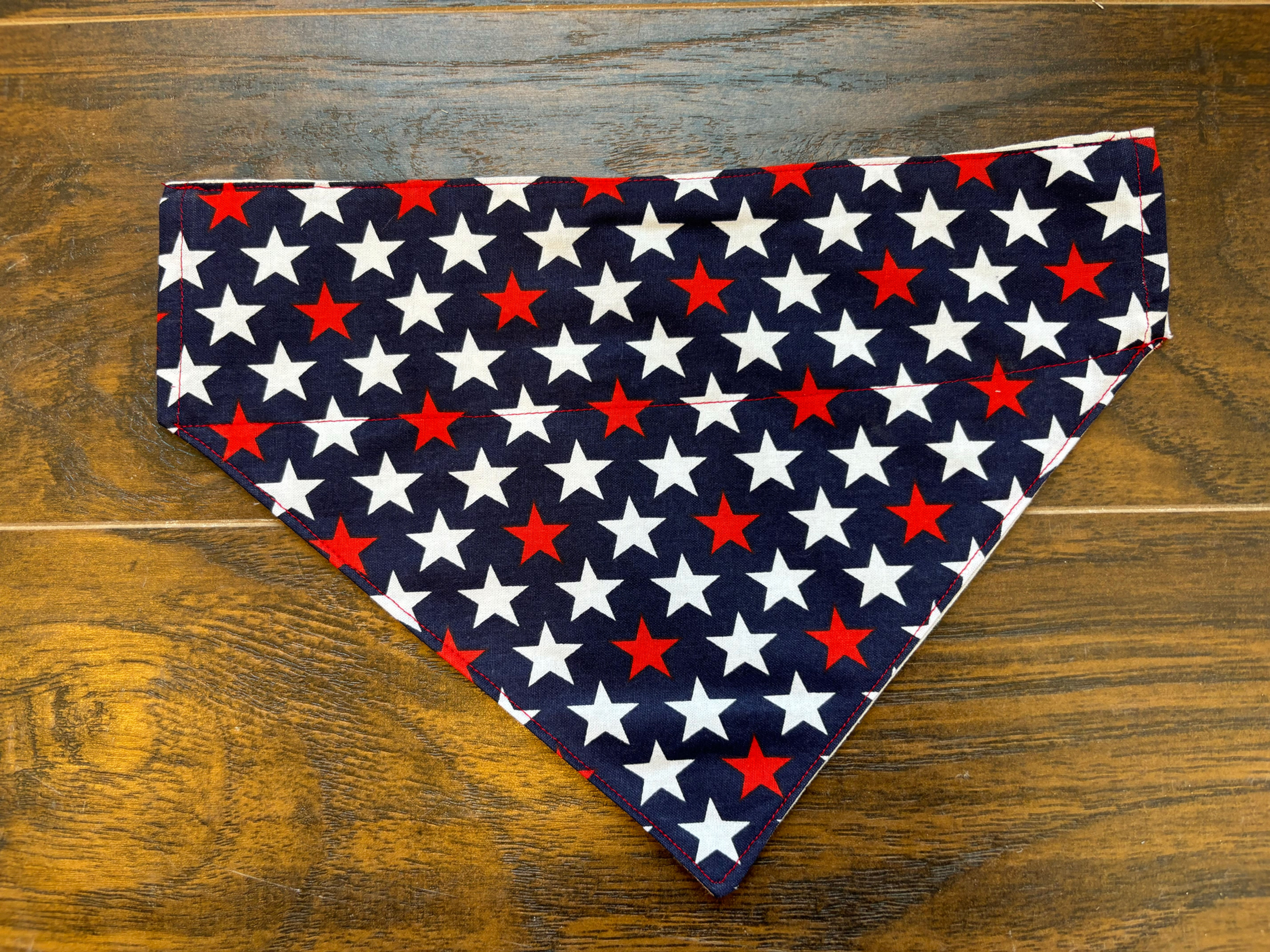 Red and White Stars Medium Dog Bandana