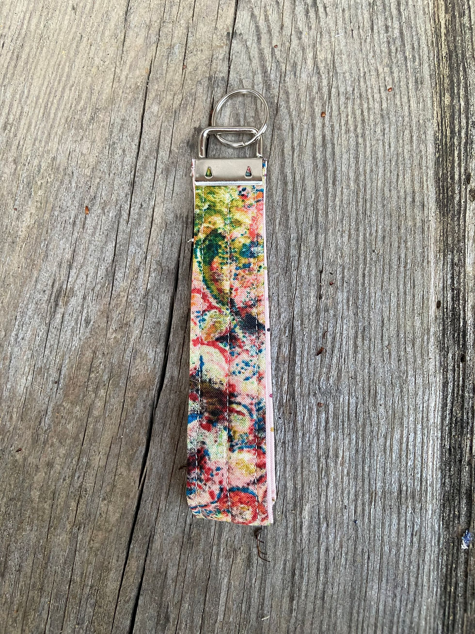Thumbnail: Floral Impression Medium Wristlet Keychain