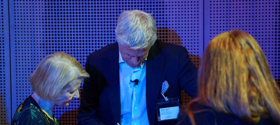 Mike Calvey signing his book at EBRD Odyssey Moscow Book Launch Event 2025