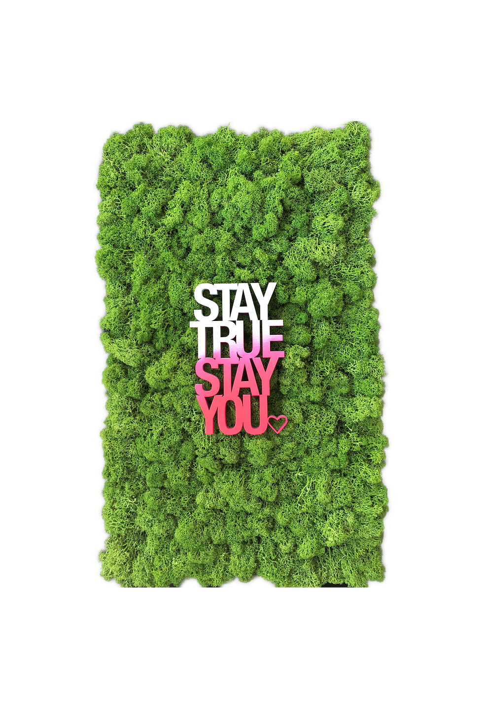 Moosbild STRENZ INTERIOR "Stay true stay you"