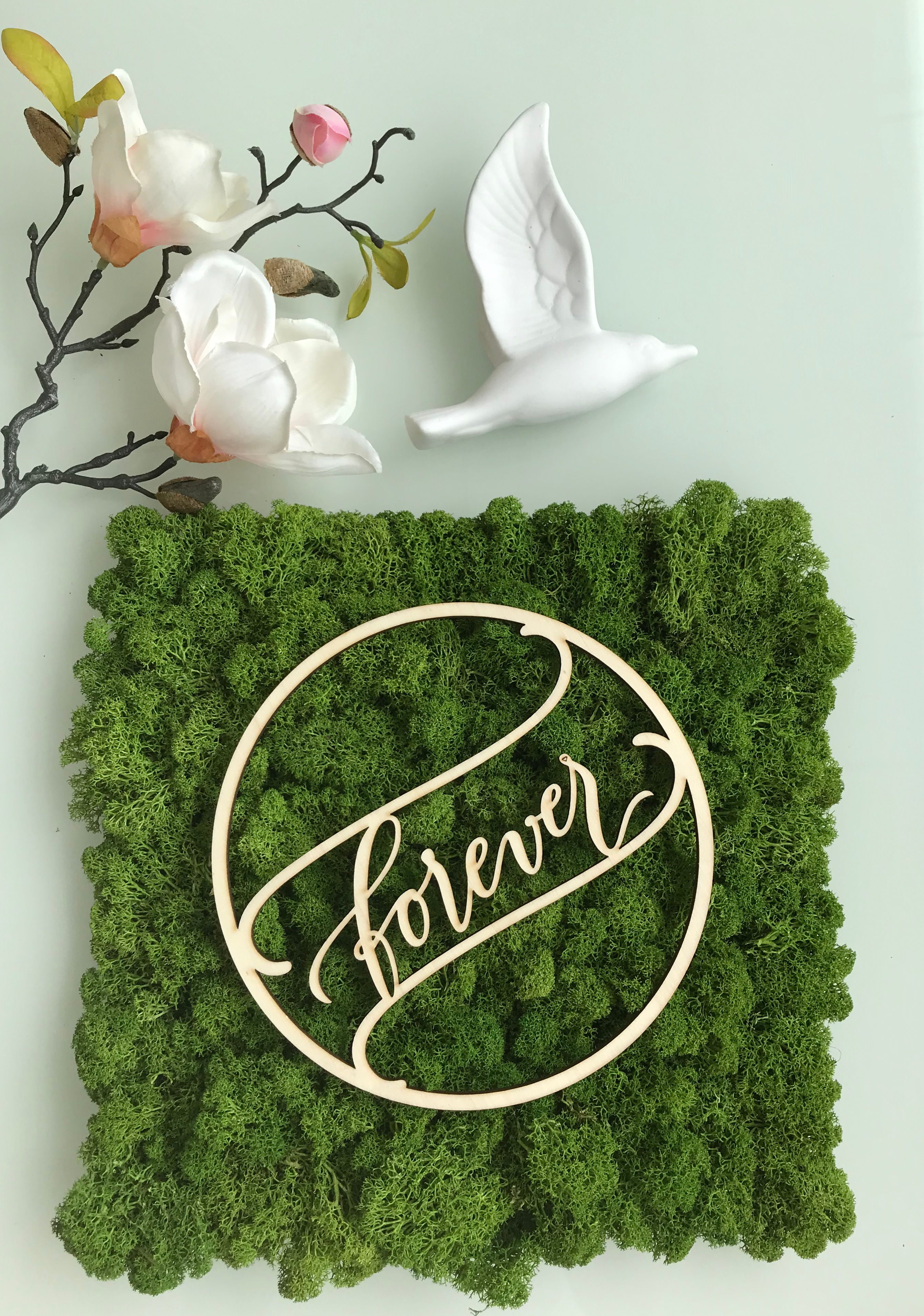 Moosbild "Forever" 30x30