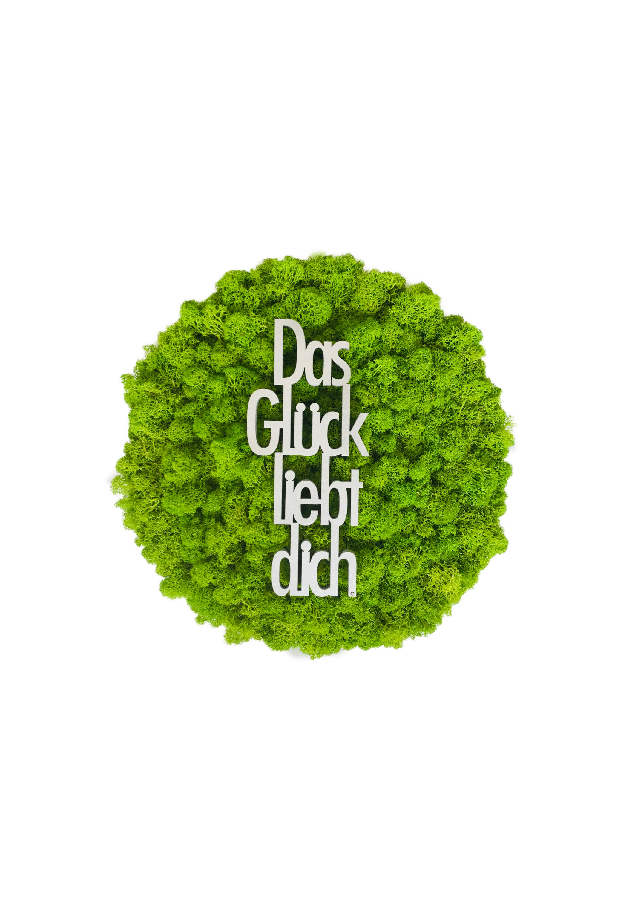 Moosbild STRENZ INTERIOR "Das Glück liebt Dich"