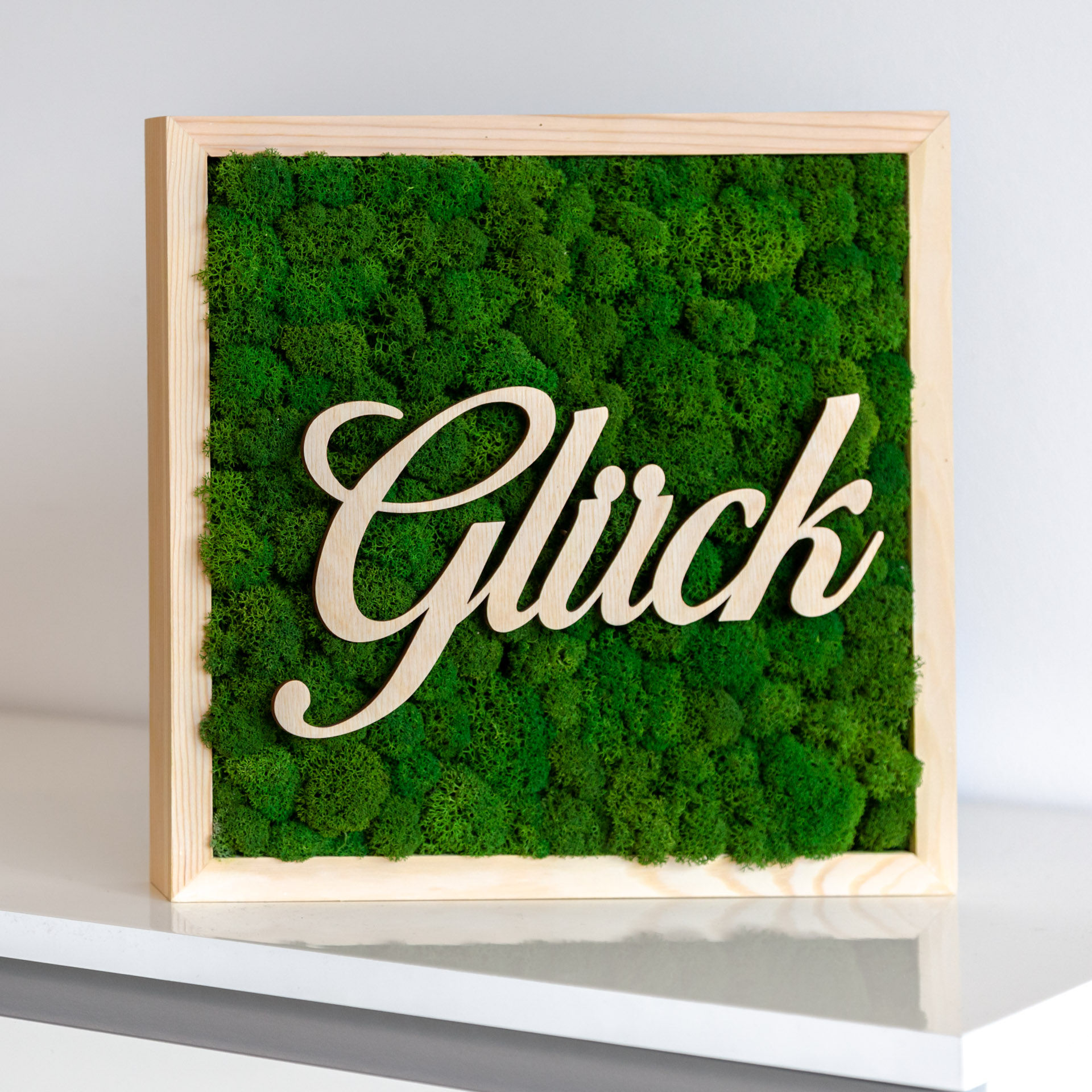 Moosbild "Glück" 27x27cm